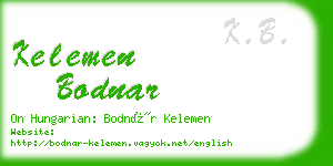 kelemen bodnar business card